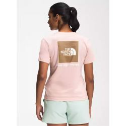 The North Face : Women’s Short Sleeve Box NSE Tee - Evening Sand Pink THE NORTH FACE Clothing