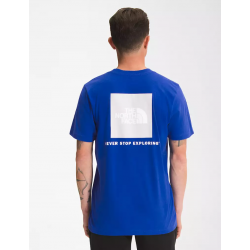 The North Face : T-shirt Box NSE pour hommes - Bleu THE NORTH FACE Vêtements