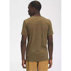 The North Face : T-shirt Half Dome trois matières pour hommes - Military Olive Heather THE NORTH FACE Vêtements