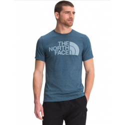 The North Face : T-shirt Half Dome trois matières pour hommes - Monterey Blue Heather THE NORTH FACE Vêtements