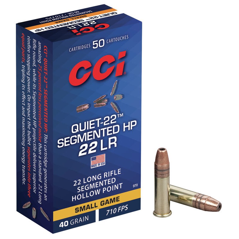 CCI Quiet 22lr 40 gr Segmented HP CCI Rimfire