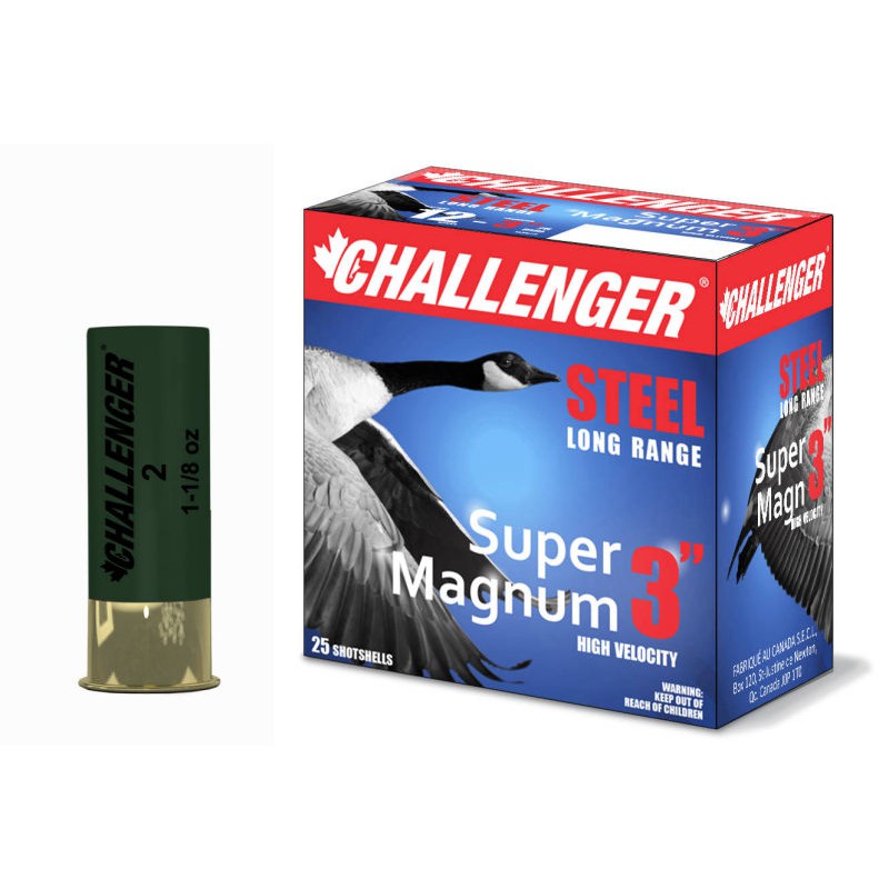 Challenger Steel 12 Ga 3'' 1 1/8OZ 2 Challenger Waterfowl Non-toxic