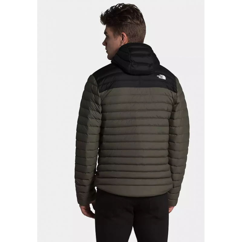 The North Face Manteau à capuchon Stretch en duvet pour hommes - New Taupe Green / Black THE NORTH FACE The North Face