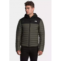 The North Face Manteau à capuchon Stretch en duvet pour hommes - New Taupe Green / Black THE NORTH FACE The North Face