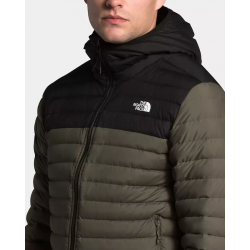 The North Face Manteau à capuchon Stretch en duvet pour hommes - New Taupe Green / Black THE NORTH FACE The North Face