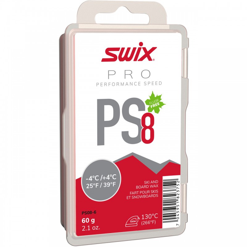 Swix PS8 Red -4/4, 60g Swix Ski tuning & wax