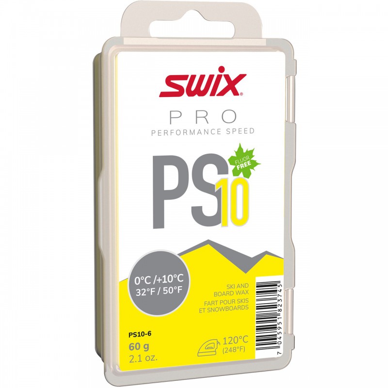 Swix PS10 Jaune 0/+10C , 60g Swix Entretien et cire à ski