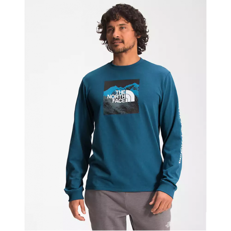 The North Face T-shirt « Logo Play » à manches longues pour hommes - Monterey Blue THE NORTH FACE Vêtements