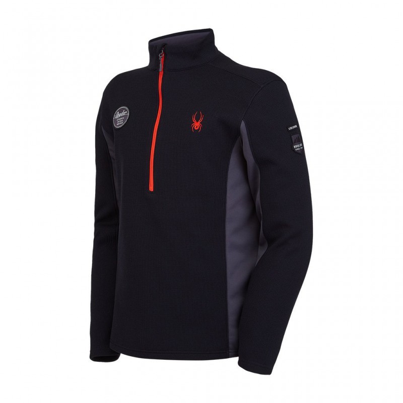 Spyder bandit half zip fleece jacket black/red SPYDER Jackets & Vests