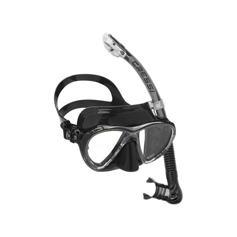 Cressi Big Eyes & Supernova Dry Combo Black Cressi Mask & Snorkel Kit