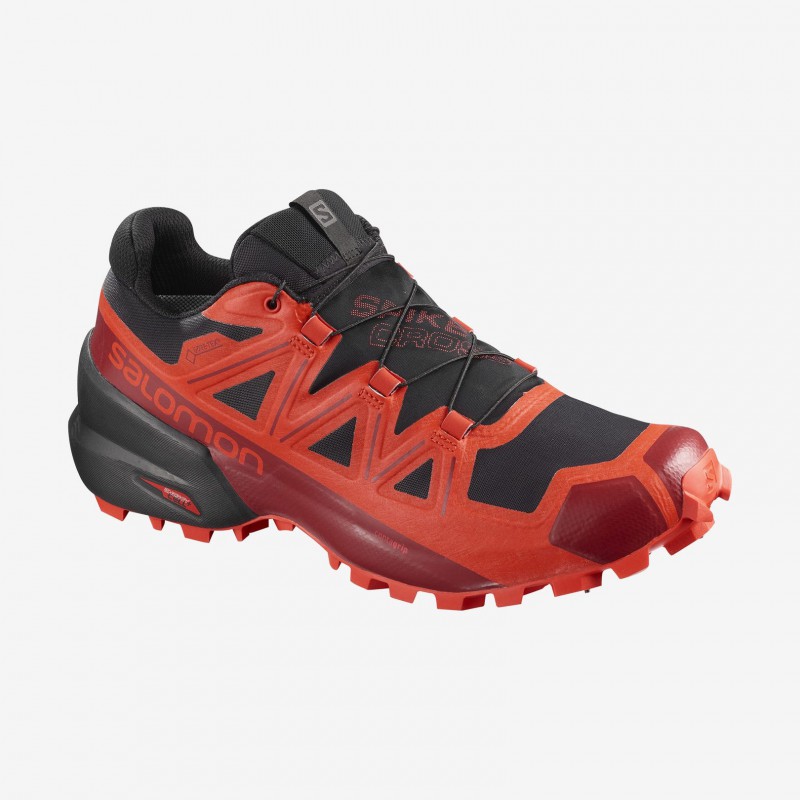 Salomon spikecross Hommes 5 GTX Noir/Rouge Salomon Souliers de course