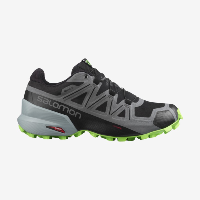 Salomon-Speedcross 5 GTX Hommes Noir/vert Salomon Souliers de course