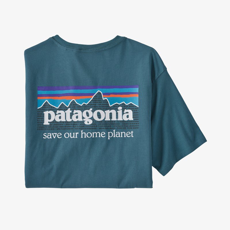 Patagonia T-Shirt P-6 Mission Organique pour homme - Bleu Ormeau Patagonia Vêtements