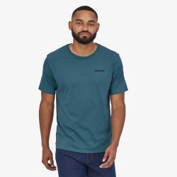 Patagonia T-Shirt P-6 Mission Organique pour homme - Bleu Ormeau Patagonia Vêtements