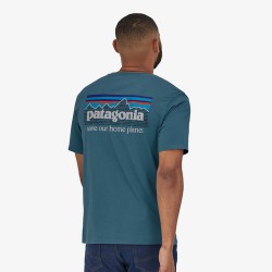 Patagonia T-Shirt P-6 Mission Organique pour homme - Bleu Ormeau Patagonia Vêtements