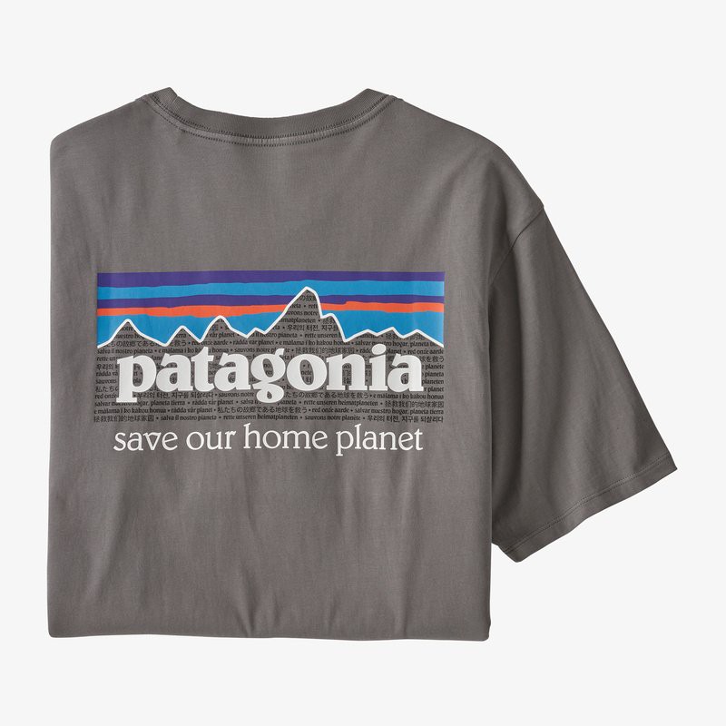 Patagonia Men's P-6 Mission Organic T-Shirt - Noble Grey Patagonia Clothing