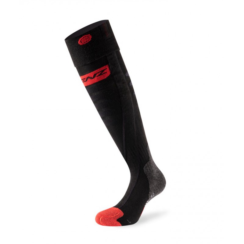 Lenz Heat Sock 5.0 Toe Cap Slim Fit Black/Red Lenz HOTRONIC