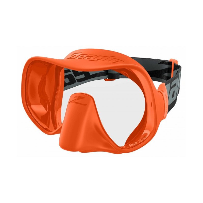 Zeagle Une Vitre Rescue Masque Orange Zeagle Palmes