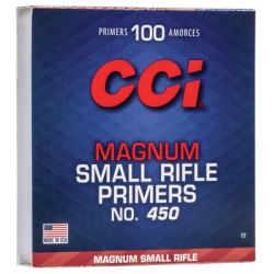 CCI Amorce 450 Small Rifle Magnum VENDU PAR 100 MAXIMUM DE 10 UNITÉS PAR CLIENT) CCI Amorce