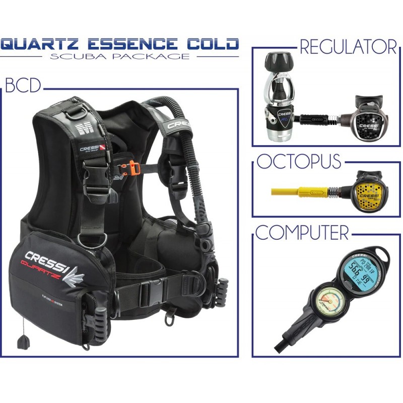 Cressi Quartz Essence Cold Water Package Cressi Scuba diving kit