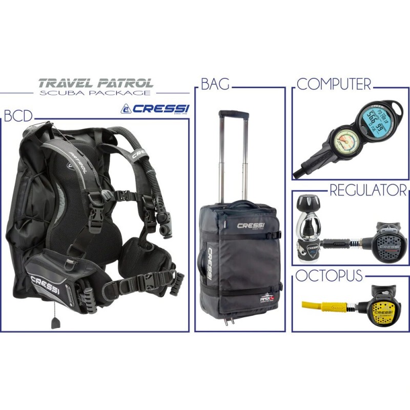 Cressi Travel Patrol Package Pre-order Cressi Scuba diving kit