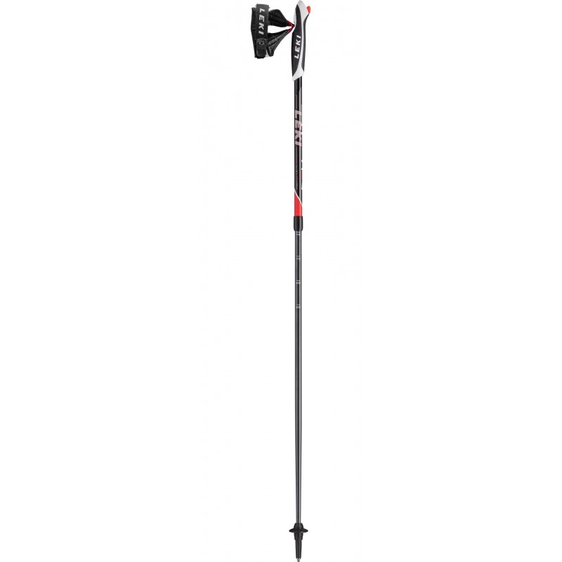 Leki Spin Black And Red 100-130 cm LEKI Ski Poles