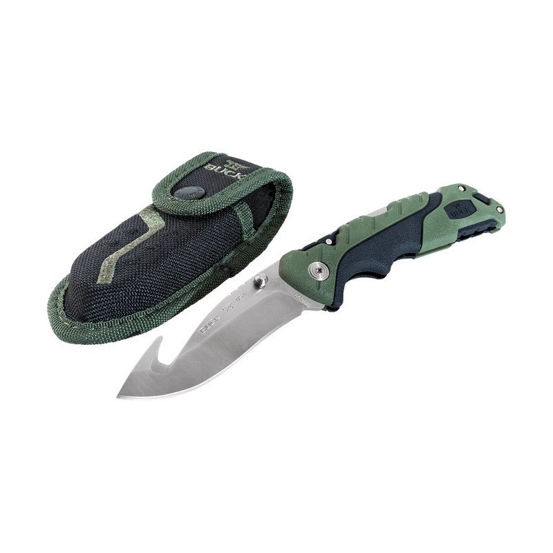 Buck Pursuit Lg modèle Noir et Vert avec Pochette HDL Buck Knife Couteaux