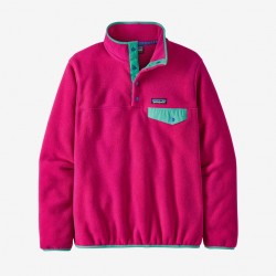 Patagonia Women's Light Weight Synchilla ® Snap-T® Fleece Pullover - Mythic Pink Patagonia Women's
