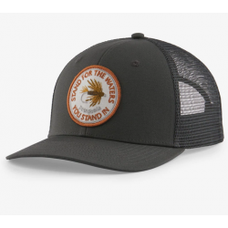 Patagonia : Take a Stand for the Waters we stand in Trucker Hat - Forge Grey Patagonia Clothing