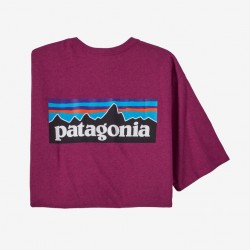 Patagonia : Men's P-6 Logo Responsibili-Tee® - Star Pink Patagonia Patagonia