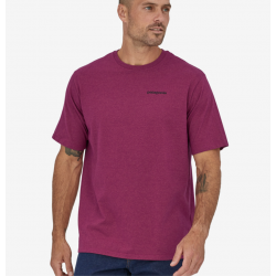 Patagonia : Men's P-6 Logo Responsibili-Tee® - Star Pink Patagonia Patagonia