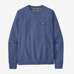 Patagonia Sweat-shirt à col rond classique en coton biologique avec logo P-6 pour femmes - Bleu actuel Patagonia Vêtements