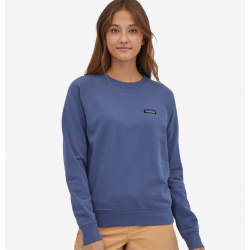 Patagonia Sweat-shirt à col rond classique en coton biologique avec logo P-6 pour femmes - Bleu actuel Patagonia Vêtements