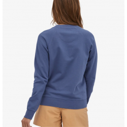 Patagonia Sweat-shirt à col rond classique en coton biologique avec logo P-6 pour femmes - Bleu actuel Patagonia Vêtements