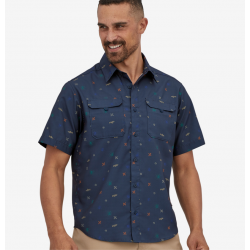 Patagonia Men's Self-Guided Hike Shirt - Stitched Together: Tidepool Blue Patagonia Clothing