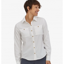 Patagonia Chemise de randonnée à manches longues pour femmes - Blanche Patagonia Vêtements