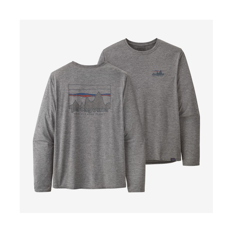 Patagonia - Men's Long-Sleeved Capilene® Cool Daily Graphic Shirt - '73 Skyline: Feather Grey Patagonia Clothing