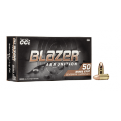CCI Blazer Brass 9mmx19 124 gr FMJ CCI Munitions