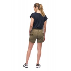 Indyeva - Sahra Regular Waist Shorts - Woven Stretch - Dark Topaz Indyeva Clothing