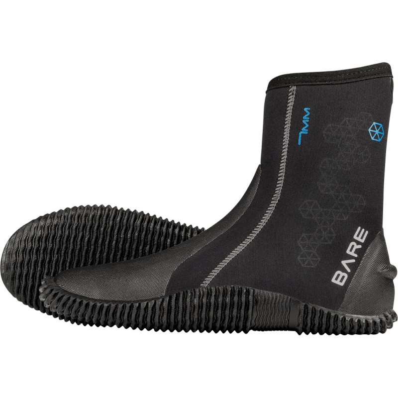 Bare 7mm S-Flex Boot Black Bare Wet suit