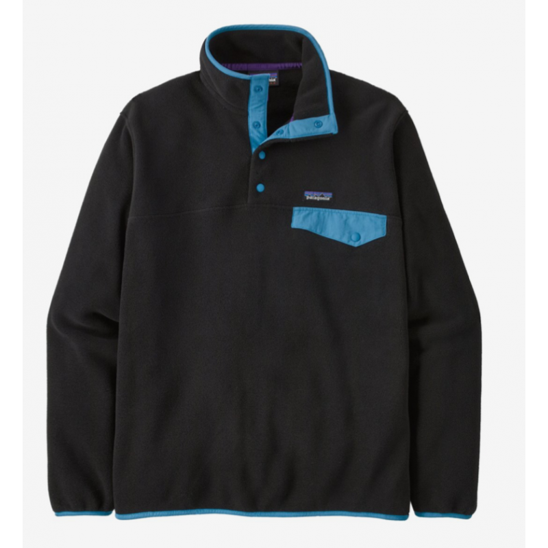 Patagonia - Men's Lightweight Synchilla® Snap-T® Fleece Pullover - Black Patagonia Clothing