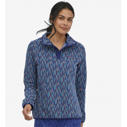 Patagonia - Women's Micro D Snap-T Pullover - Climbing Trees Ikat: Sound Blue Patagonia Jackets & Vests