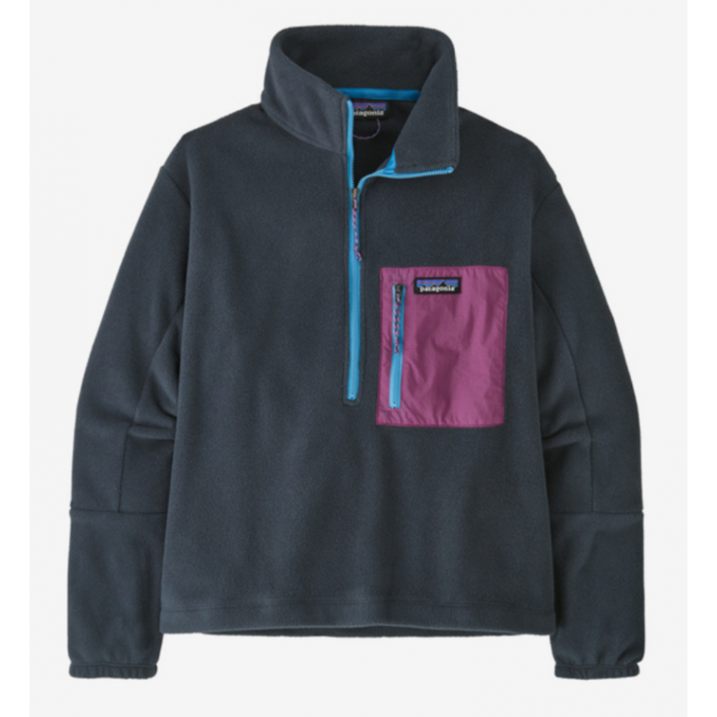 Patagonia - Pullover en molleton Microdini 1/2-Zip pour femmes - Bleu Patagonia Vêtements