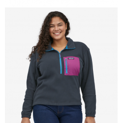 Patagonia - Pullover en molleton Microdini 1/2-Zip pour femmes - Bleu Patagonia Vêtements