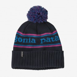 Patagonia - Powder Town Beanie - One Size - Park Stripe: Pitch Blue Patagonia Clothing