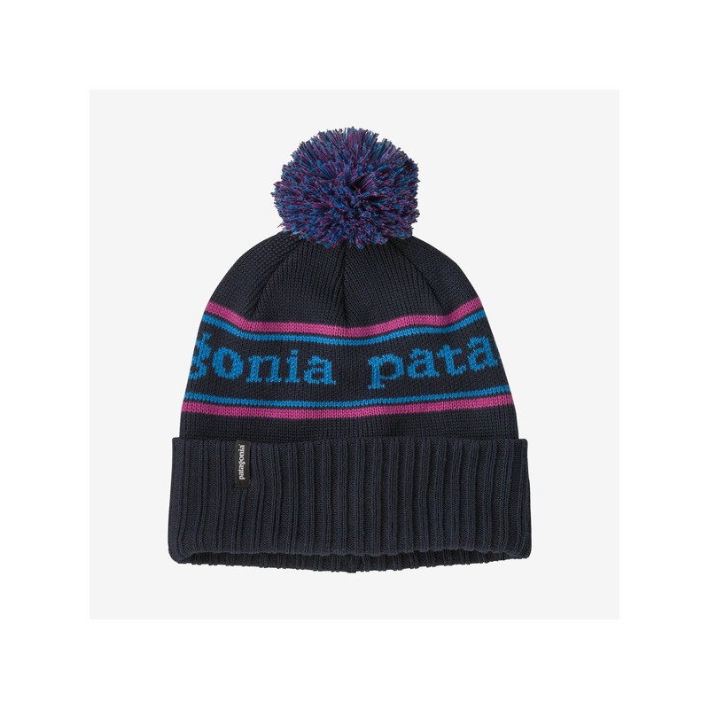 Patagonia - Powder Town Beanie - One Size - Park Stripe: Pitch Blue Patagonia Clothing