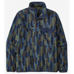 Patagonia - Men's Lightweight Synchilla® Snap-T® Fleece Pullover - Climbing Trees Ikat: New Navy Patagonia Clothing