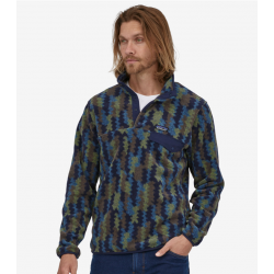 Patagonia - Pull en molleton léger Synchilla® Snap-T® pour homme - Climbing Trees Ikat: Marin Patagonia Vêtements