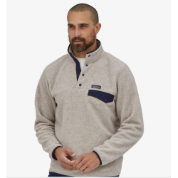 Patagonia - Pull en molleton léger Synchilla® Snap-T® pour homme - Farine d'avoine Patagonia Vêtements