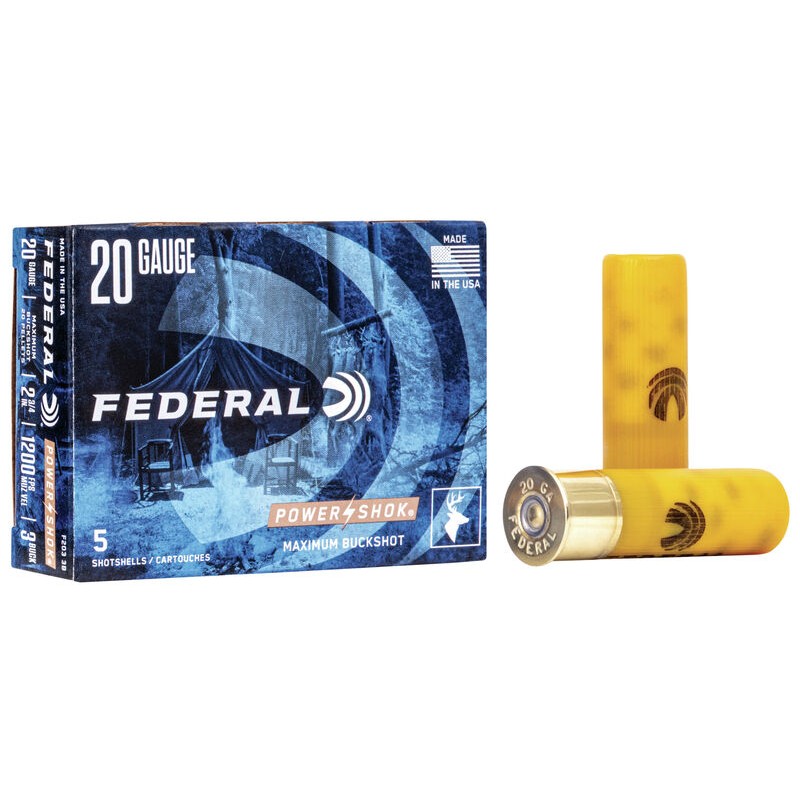 Federal 20 Ga 2 3/4'' 3 Buck Federal ( American Eagle) Slug & Buckshot